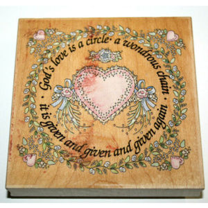 Stamps Happen Gods Love Is A Circle Medallion